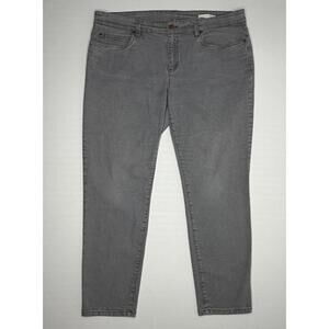 Eileen Fisher Size 16 Gray Straight Organic Cotton Blend Stretch Jeans